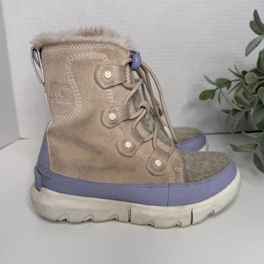 Sorel Youth Explorer Lace-Up Waterproof Cold-Weather Boots Size 1 Outdoor Snow